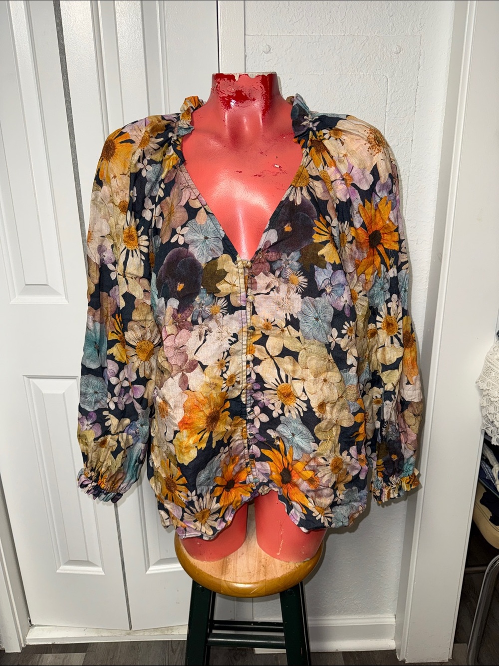 Anthropologie - Maeve Moxy Collective top shirt blouse